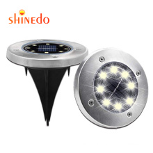 8 LED Solar Ground Lights Outdoor Light with Light Sensor for Lawn,Pathway,Yard,Driveway,Step and Walkway